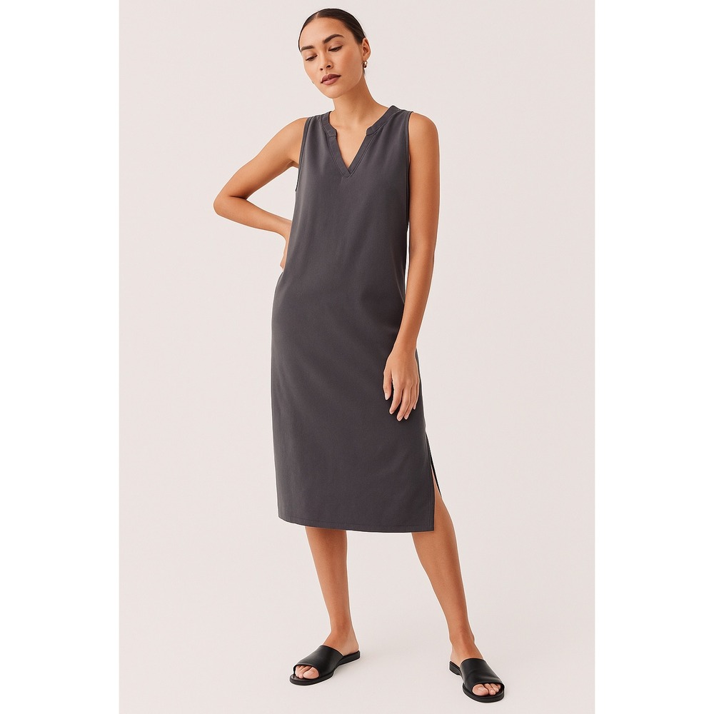 Pact Gray Midi Dress